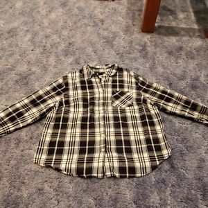 Black and white plaid shirt